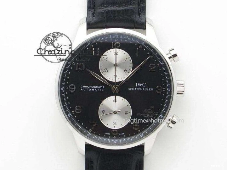 MIROTIME 0208 MoistureWicking Portuguese IW371491 ZF 1:1 Best Edition SS Blue Dial On Leather Strap A79350 (Slim Movement) V 7221